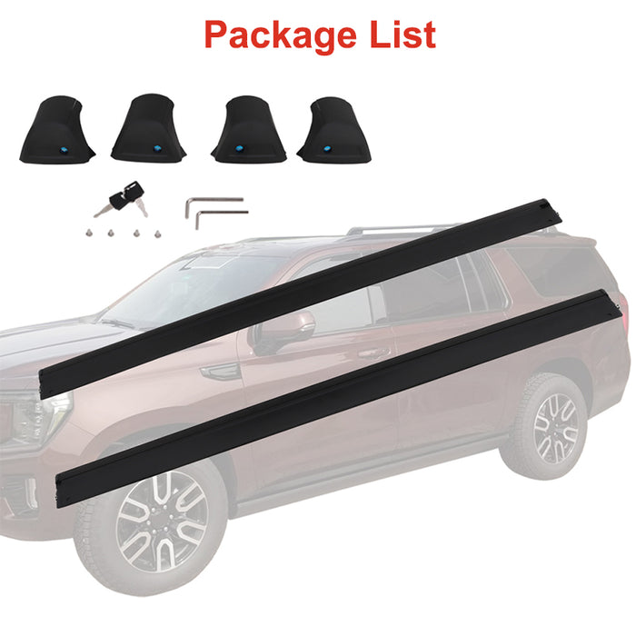 Fit for 2021 2022 Chevrolet Tahoe Chevy Suburban, GMC Yukon XL, Cadillac Escalade ESV Roof Rack Crossbar Cross Bar Anti-theft with Lock