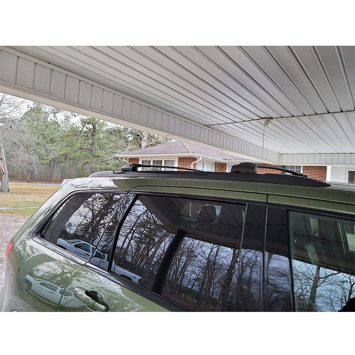 Saremas Black Aluminum Alloy Roof Rack Crossbar Cross Bar for Jeep Cherokee 2011-2021