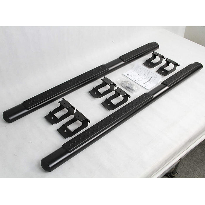 Saremas All Black Round Tube Running Board Side Step Nerf Bar for Jeep Grand Cherokee 2011-2021