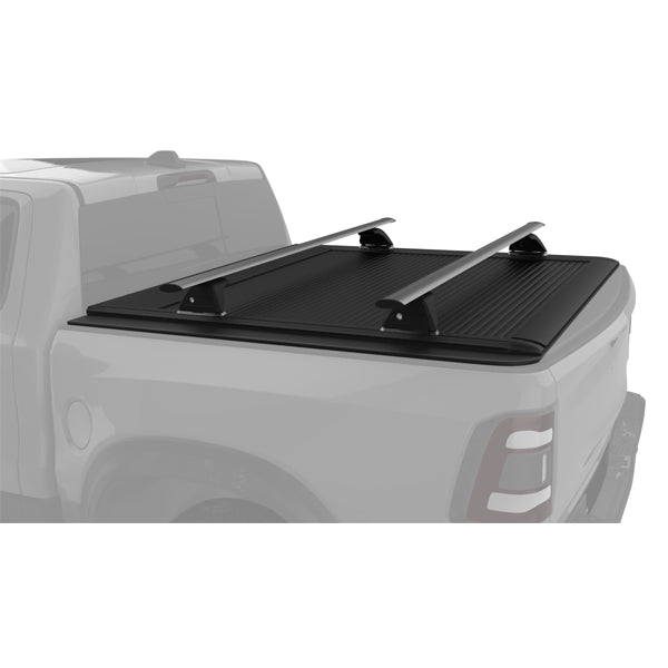 Saremas Universal Adjustable Aluminum Truck Bed Ladder Rack for Pickups with Slide Rail on Tonneau Cover