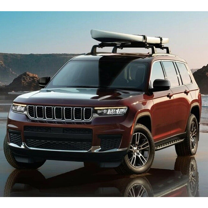 for Jeep Grand Cherokee L 2021 2022 Black Aluminum Alloy Roof Rack Crossbar
