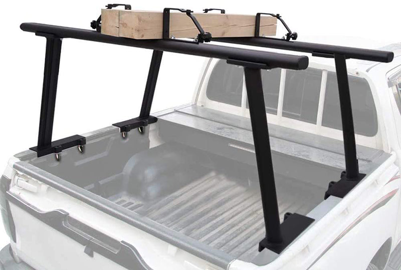 Saremas Universal Adjustable Aluminum Pickup Truck Bed Ladder Rack with Ladder Stops