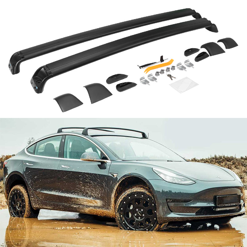 for Tesla Model Y Black Noiseless Aluminum Alloy Roof Rack Crossbar Cr —  Saremas