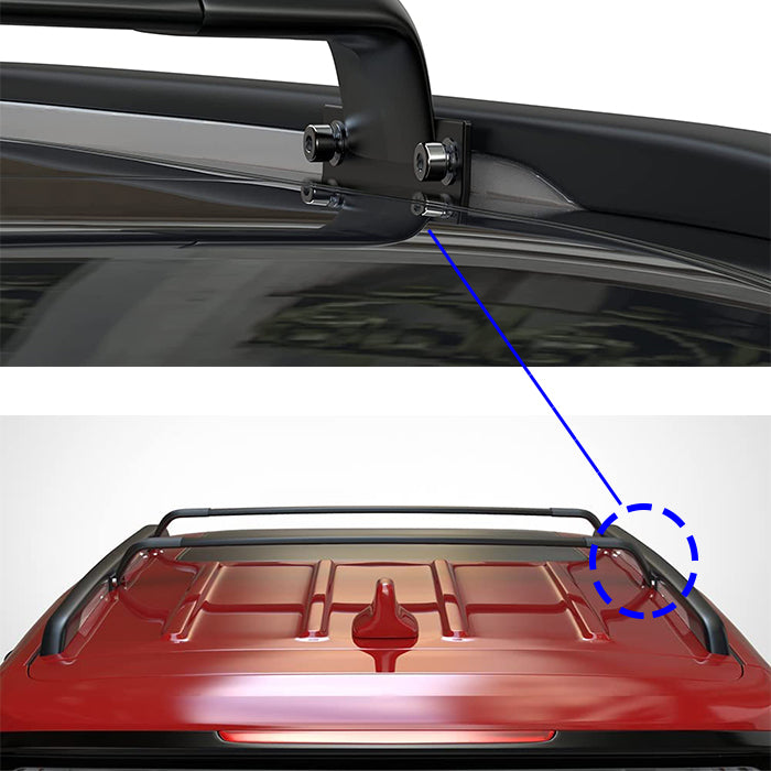 Saremas Black/Silver Aluminum Alloy Roof Rack Crossbar Cross Bar Fit for Jeep Grand Cherokee L 2021 2022