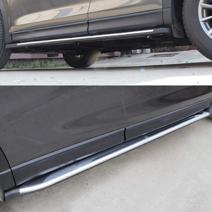 Saremas Car Exterior Accessories Black Aluminum Alloy Running Boards Side Steps Nerf Bars for Mazda CX5 CX-5 2017-2021