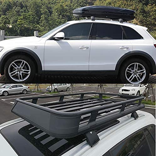 Saremas Car Top Luggage Holder Carrier Silver Crossbar Cross Bar Roof Rack for Lincoln MKC 2015-2019