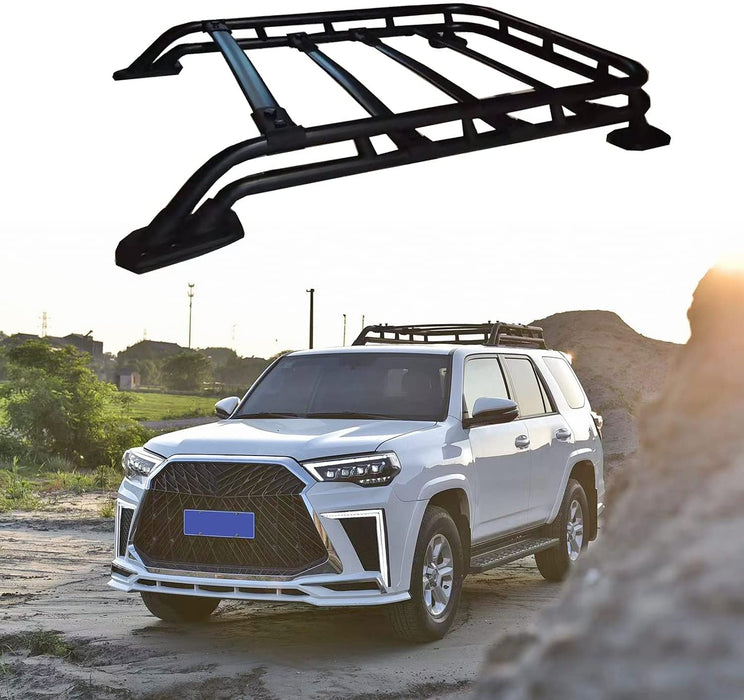 Saremas Roof Rack Basket Fit for 2010-2022 Toyota 4Runner Rooftop Luggage Cargo Carrier Extra Bar OE Style