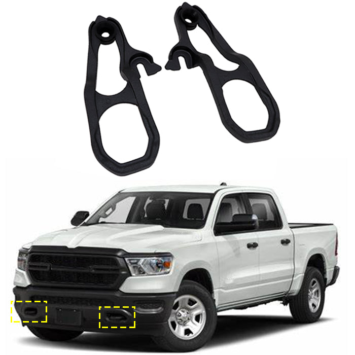 Saremas Black/Silver Front Tow Hook Fit For 2019-2020 Dodge Ram 1500 OEM  82215268AB