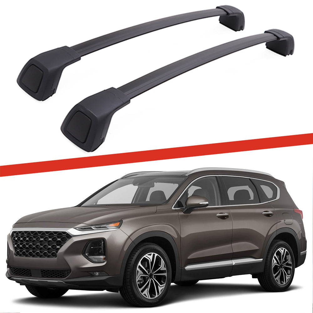 Saremas Black Aluminum Alloy Roof Rack Crossbar Cross Bar for Hyundai