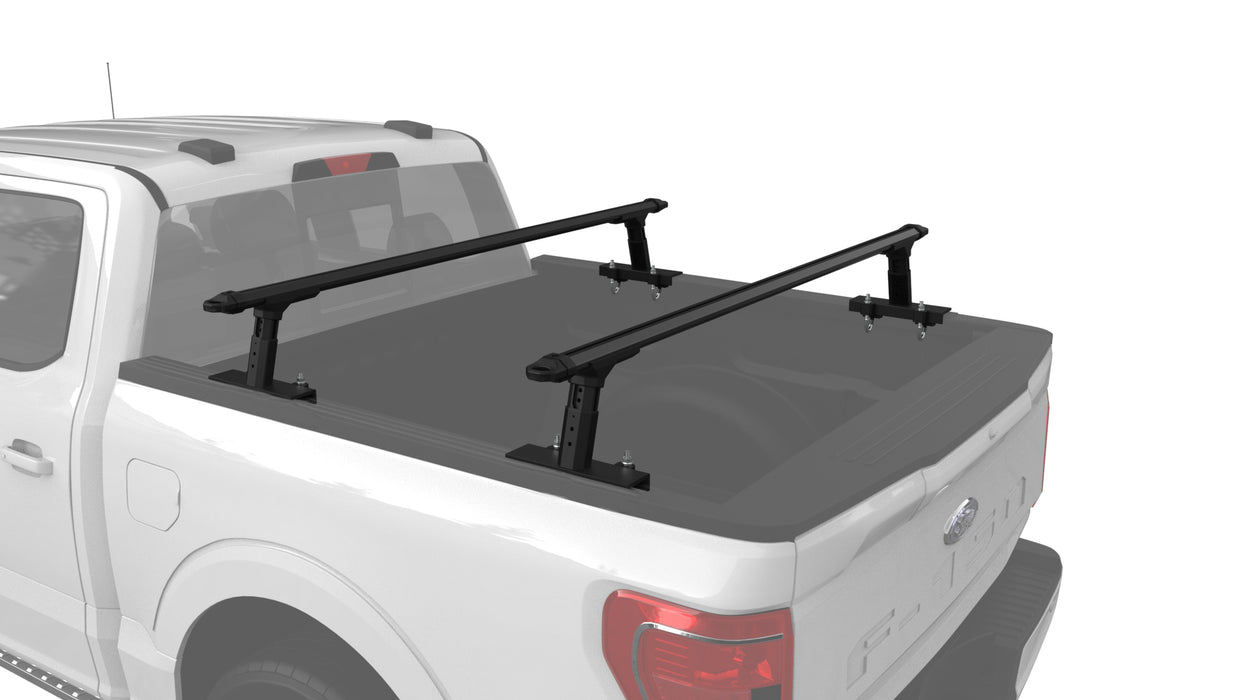 Saremas Universal Adjustable Aluminum Low Height Truck Bed Ladder Rack for Pickups without Tonneau Cover