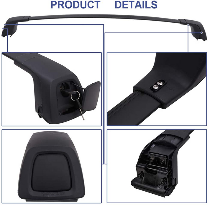 Saremas Black Aluminum Alloy Roof Rack Crossbar Cross Bar for Lexus NX NX200 NX200t NX300 NX300h 2015-2021