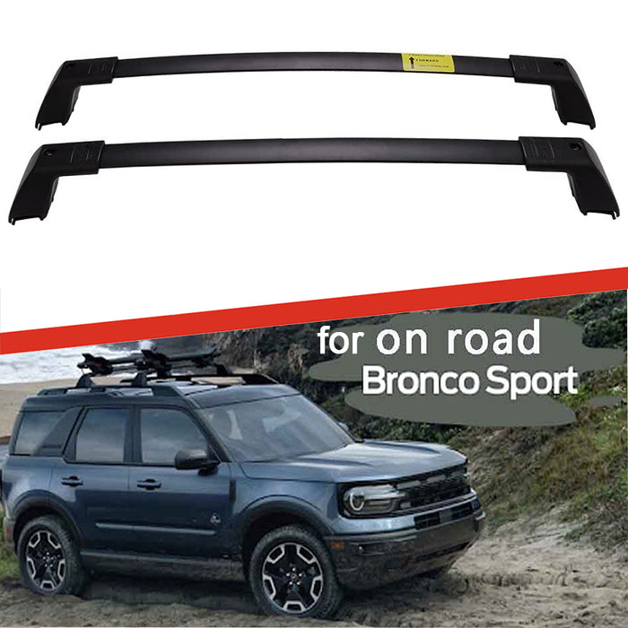 Saremas Black Aluminum Alloy Roof Rack Crossbar Cross Bar for Ford Bronco Sport 2021 2022 BASE, 2021 2022 BIG BEND, 2021 OUTER BANKS (ON-ROAD)