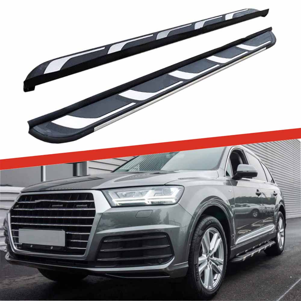 Saremas SUV Black Running Boards Side Steps Nerf Bars for Audi Q7 2016